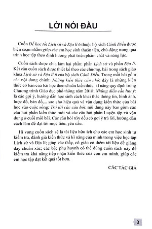 Để Học Tốt Lịch Sử Và Địa Lí Lớp 6 (Cánh Diều)