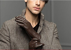 Bao tay da nam BHY8717 Găng tay nam da cừu. thoải mái lái xe, Lót lông giữ ấm