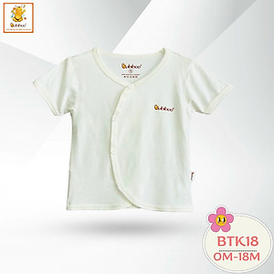Áo sơ sinh cài chéo tay ngắn vải visco siêu mềm mại cho bé BTK18