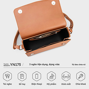 Túi Yuumy ( Thời trang nữ nắp gập khóa nam châm size 21 - Túi đeo chéo da Seasand YN175 )