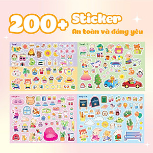 Combo 5 Cuốn Công chúa Cherry - Sách bóc dán sticker cho bé gái