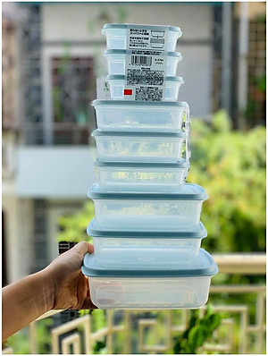 Hộp trữ đông, bảo quản thực phẩm Freezermate Fit in Pack nhựa nguyên sinh an toàn hàng nội địa Nhật Bản