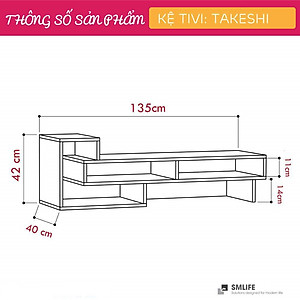 Kệ tivi gỗ hiện đại SMLIFE Takeshi