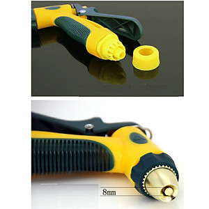 Vòi nước vòi phun nước rửa xe tưới cây tăng áp thông minh đầu đồng + bộ dây bơm nước dãn nở 15m cao cấp TLG 206716 (xám)