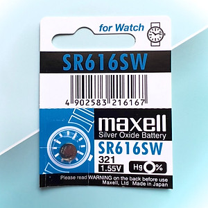 Pin Maxell Nhật Bản SR616SW / 321 (Viên Lẻ) Hàng Chính Hãng Made in Japan