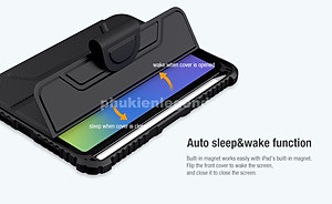 Bao da cao cấp cho iPad A16 Gen 11 2025 , Air 11 inch M3 , Air 13inch M3 , Air 6 11 inch M2 , Air 6 13inch M2 hàng chính hãng Nillkin Bumper Leather có nắp bảo vệ camera - Hàng chính hãng