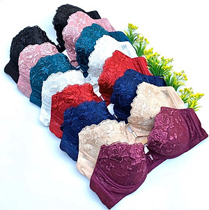 Áo ngực mỏng thêu hoa cài trước có gọng