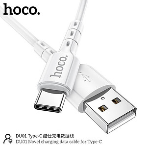 Cáp Sạc Nhanh Type-C 3A Cho Samsung, Xiaomi, Huawei, Oppo, Realme,... Hoco DU01 Dây Sạc 15W, Giá Rẻ - Hàng CHÍNH HÃNG