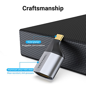 Đầu chuyển USB Type C to HDMI Vention hỗ trợ 2k, 4k60Hz - Hàng chính hãng