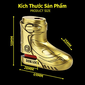 Ổ Khóa Đĩa Xe Máy US ARMY U567, Khóa Phanh Đĩa Chống Trộm, Chống Đập, Chống Cắt Dành Cho Xe Máy - HÀNG CHÍNH HÃNG