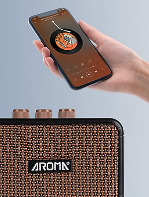 Loa Đàn Guitar Acoustic Aroma AG -04 I Loa Ampli Guitar Điện Mini Aroma AG-04