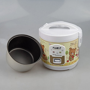 Nồi Cơm Điện 1L Fujika FJ-NC1005 Công Suất 400W Lồng Men Chống Dính Cho 2,3 Người Ăn (Mẫu Ngẫu Nhiên)-Hàng Chính Hãng