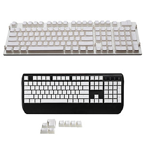 108 Keys Keycaps Double Shot PBT Pudding Keycap Set DIY for Cherry MX RGB Mechanical Keyboard, show more dazzling RGB lamp effect.