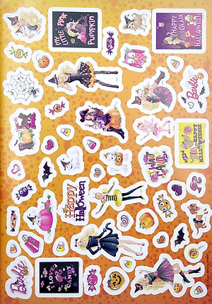 Bộ Sách Tô Màu Khổ Lớn Berbie - 50 Đề Can Bóc Dán Đề Can (Bộ 3 Cuốn)