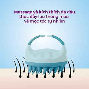 Lược gội đầu silicone Life360 LE-LGD22 - Massage da đầu, giảm ngứa, giảm gàu tăng cường tuần hoàn máu giảm gãy rụng tóc