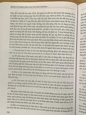 Bình luận khoa học Luật Đất đai năm 2024