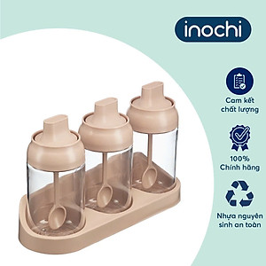 Bộ 2 hộp gia vị Tritan Yoko - Chính hãng Inochi - tiêu chuẩn nhật bản
