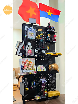 Bảng lỗ Pegboard Dola Home cao cấp kẹp bàn tiết kiệm diện tích không khoan tường để bàn phím, tai nghe, đồ dùng làm việc