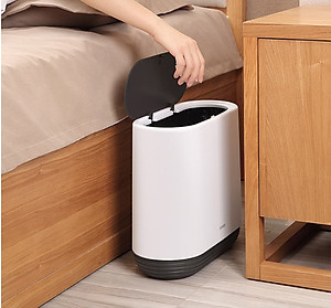 Thùng Rác Thông Minh Nhấn Nắp 10Lít 3 Ngăn Chống Đổ Kín Mùi Cao Cấp - Phóng Cách Hiện Đại - Chất Liệu ABS Cao Cấp Chính Hãng MINIIN