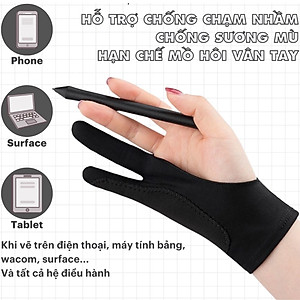 [Chống chạm nhầm] Găng tay hoạ sĩ hiệu HOTCASE bản đặc biệt 3 lớp hỗ trợ vẽ trên trên cho điện thoại, cho iPad, máy tính bảng, cho wacom cho iPhone - Hàng nhập khẩu