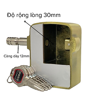 Ổ khóa chụp bát cửa báo động chống trộm ZORO thông minh - màu vàng đồng - khóa chụp chống cắt toàn diện, chống cắt khoen cửa - hàng chính hãng