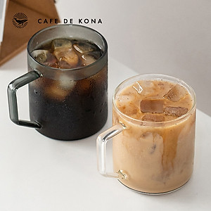 Ly thủy tinh uống trà cà phê 360ml CAFE DE KONA