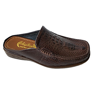 Dép Sục Nam BIGGBEN Da Bò Thật Vân Cá Sấu SB45