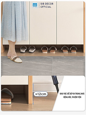 Tủ Giày Gỗ Đa Năng SIB Decor Đặt Tại Lối Vào Phòng Khách KG60/KG62