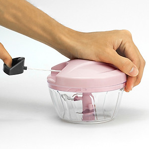 Máy xay tỏi ớt bằng tay Lock&Lock Size S 400ml Màu hồng CKS308-PIK- Hàng chính hãng, lực nghiền mạnh với 3 lưỡi dao thép không gỉ - JoyMall