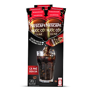 [Tặng 2 Hộp Sữa Gấu] Nước cốt cà phê NESCAFÉ - CÀ PHÊ ĐEN ĐÁ (hộp 5 gói x 75ml)