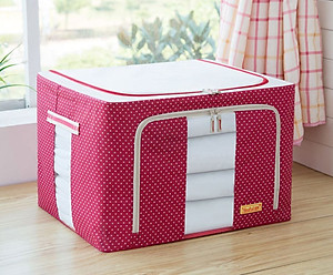 Bộ 2 Túi Đựng Chăn Màn Có Chọn Màu – Combo 2 Túi Vải Quần Áo Khung Sắt Gấp Gọn Cao Cấp Amalife