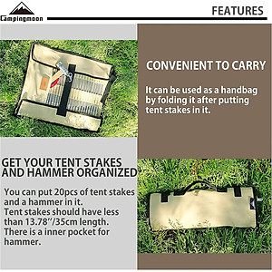 Đồ cắm trại túi đựng cọc lều campoutvn campingmoon campoutvn du lịch dã ngoại glamping sang trọng vải dày gấp gọn tiện lợi A254