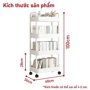 [4026] BG Kệ đa năng 3/4/5 - bánh xe, giỏ đựng đồ, Dễ dàng di chuyển giá sách đa năng,Kệ đa năng có bánh xe, di chuyển tiện lợi (hàng nhập khẩu)
