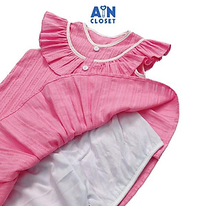 Bộ áo váy ngắn bé gái Hồng san hô cotton dệt - AICDBGNSJPHO - AIN Closet