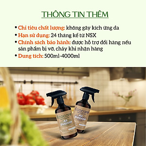 (TẶNG KÈM VỎ XỊT) Bình Xịt Vệ Sinh Đa Năng ECOCARE 4L Khử Mùi, Diệt Nấm Mốc, Diệt Khuẩn Hiệu Quả Nhà Bếp, Nhà Vệ Sinh Và Nhà Tắm