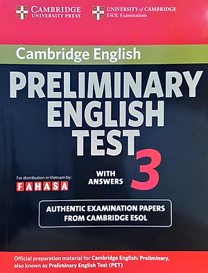 Cambridge Preliminary English Test 3 Student's Book with Answers Reprint Edition