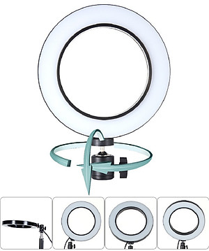 Bộ đèn livestream mini 3 chế độ 16cm có giá đỡ 3 chân xoay 360 độ PaKaSa- Hàng chính hãng