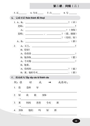 Bài Tập 301 Câu Đàm Thoại Tiếng Hoa - Phần Căn Bản