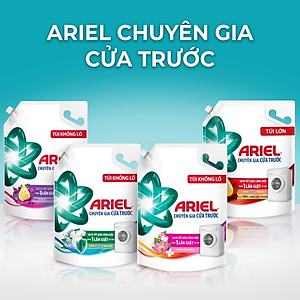 Combo 2 Nước Giặt ARIEL Chuyên Gia Cửa Trước Ngăn Lem Màu Túi 3.7KG/3.9KG