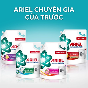 Combo 2 Nước Giặt ARIEL Chuyên Gia Cửa Trước Ngăn Lem Màu Túi 3.7KG/3.9KG