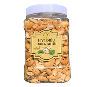 COMBO 2 HŨ HẠT ĐIỀU RANG MUỐI VỠ ĐÔI TÂN LỘC PHÁT (1KG)