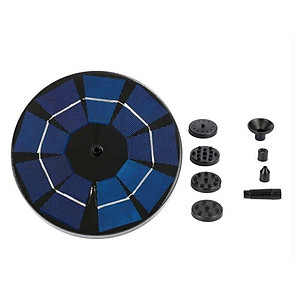 Đài phun nước mặt trời với bảng điều khiển năng lượng mặt trời 3W, pin 1200 mAh tích hợp