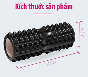 Con lăn Yoga Massage Foarm Roller, ống trụ lăn xốp thể thao giãn cơ có gai roam rollet cao cấp, ống lăn giãn cơ - Chính hãng DoDoDios