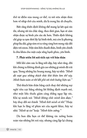 Sách Stop Overthinking - Sống Tự Do, Không Âu Lo - 7 Bước Loại Bỏ Suy Nghĩ Tiêu Cực Và Bắt Đầu Suy Nghĩ Tích Cực