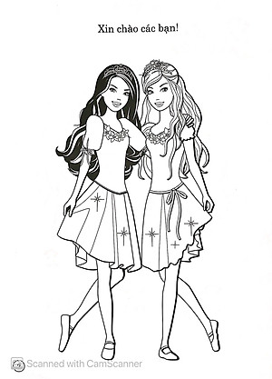 Bộ Sách Tô Màu Có Dán Hình - Barbie Xinh Đẹp (Bộ 4 Cuốn)