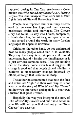 Sách Who Moved My Cheese? - Ai Lấy Miếng Pho Mát Của Tôi