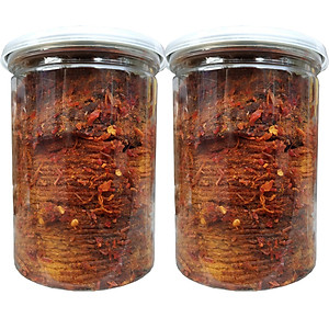 Combo 2 Hũ Khô Bò Miếng Mềm Cay Thơm Ngon Hiệu TLP - Mỗi Hũ 200G