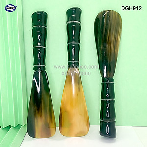 Đón giày bằng sừng tay cầm đốt trúc VIP (Dài 20cm) DGH912 - Chuyên dụng cho giày cao cấp - Cho giày Nam & Nữ - Product of HAHANCO