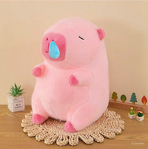 Thú nhồi bông capybara hồng chảy nước mũi đáng yêu - Size từ 35cm đến 45cm - Móc khoá gấu bông Capybara.