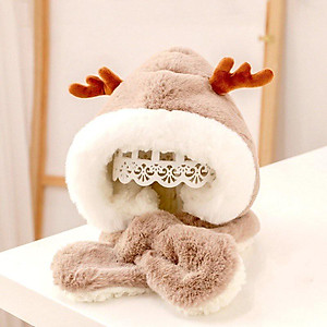 Mũ Len Cho Bé Trai và Gái Nón Kèm Khăn Phong Cách Hàn Quốc Rất Cute